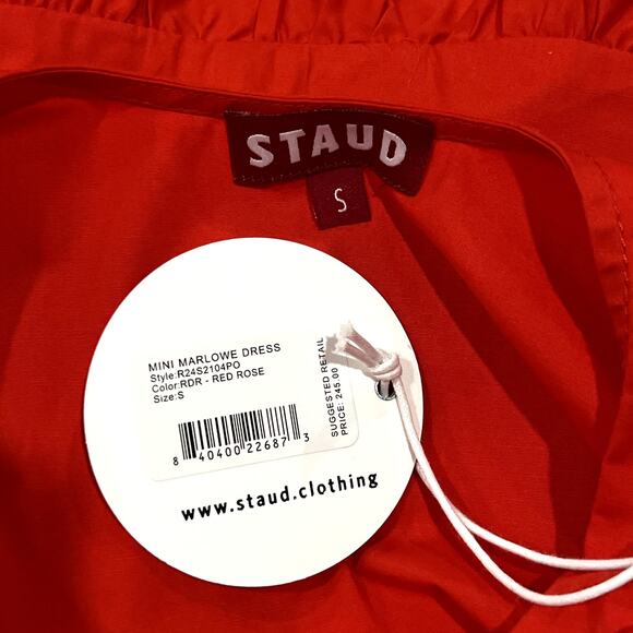 NWT NEW STAUD Marlowe Halter Mini Dress - Picture 10 of 11